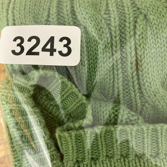 Kate Hill Sweater Womens Petite Large Green Cable Knit Pima Cotton Preppy - Picture 12 of 12